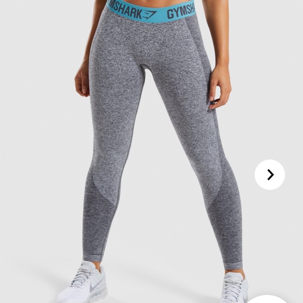 GymShark FLEX LEGGINGS charcoal marl/dusty teal